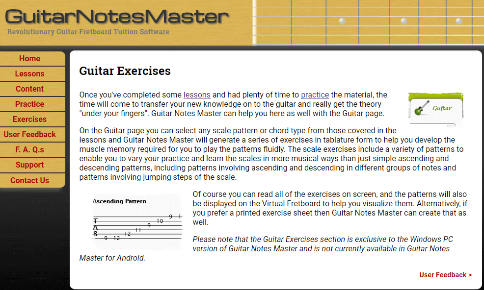 Guitar Notes Master Guitar exercise 